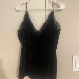 Zara Velvet & Lace Tank